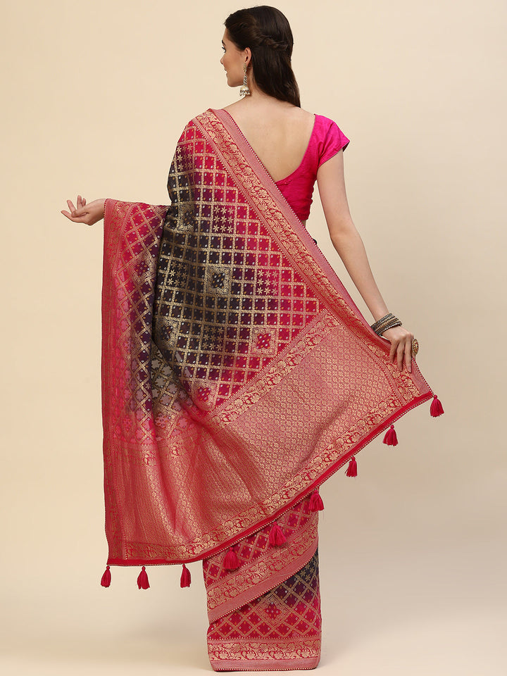 Gharchola Georgette Plain Saree