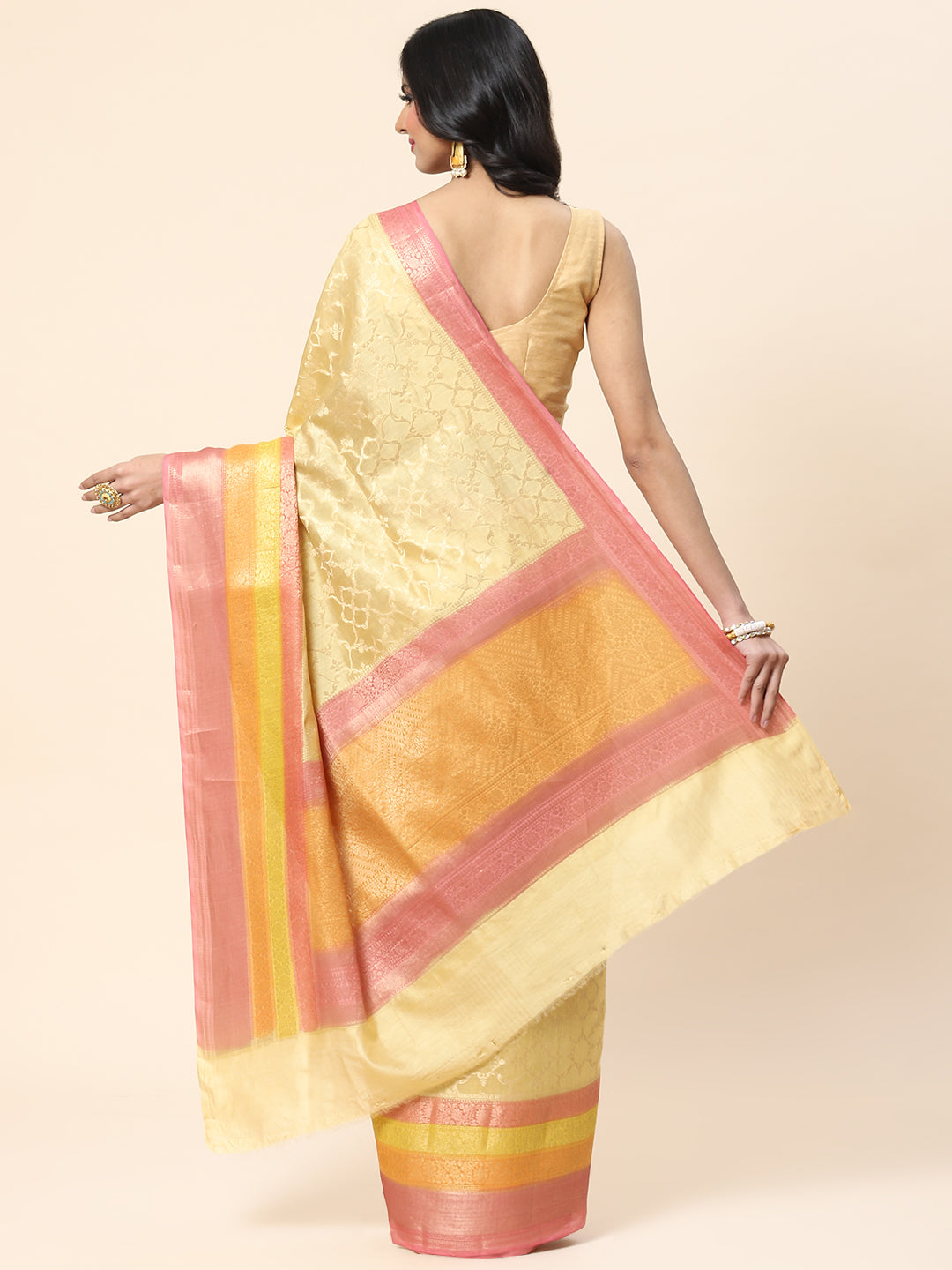 Zari Jaal Cotton Woven Saree