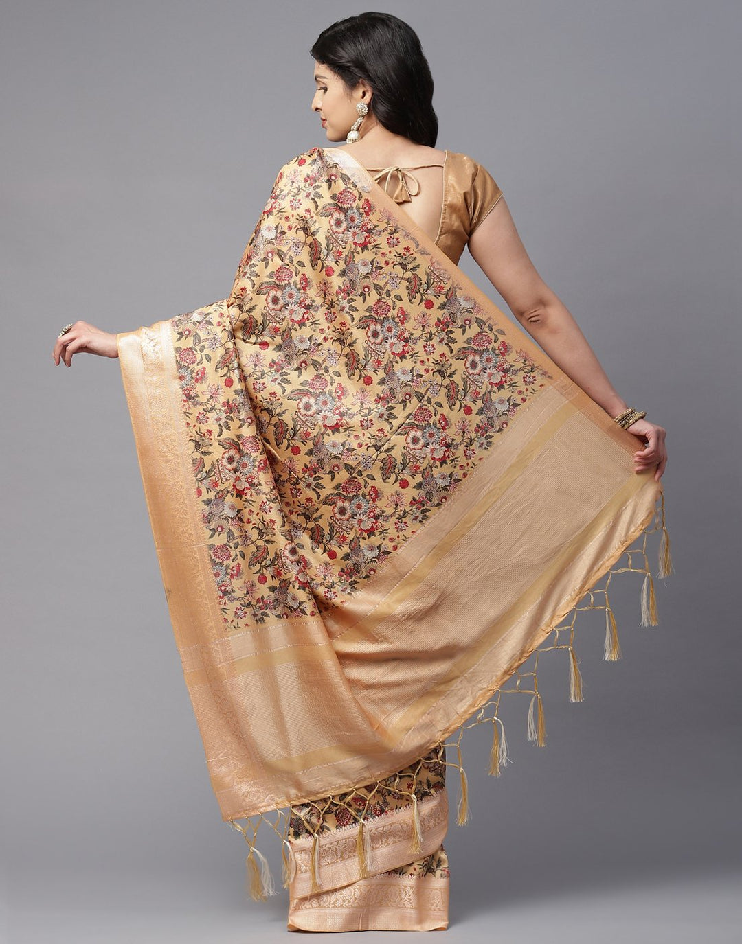 Floral Print Art Handloom Saree