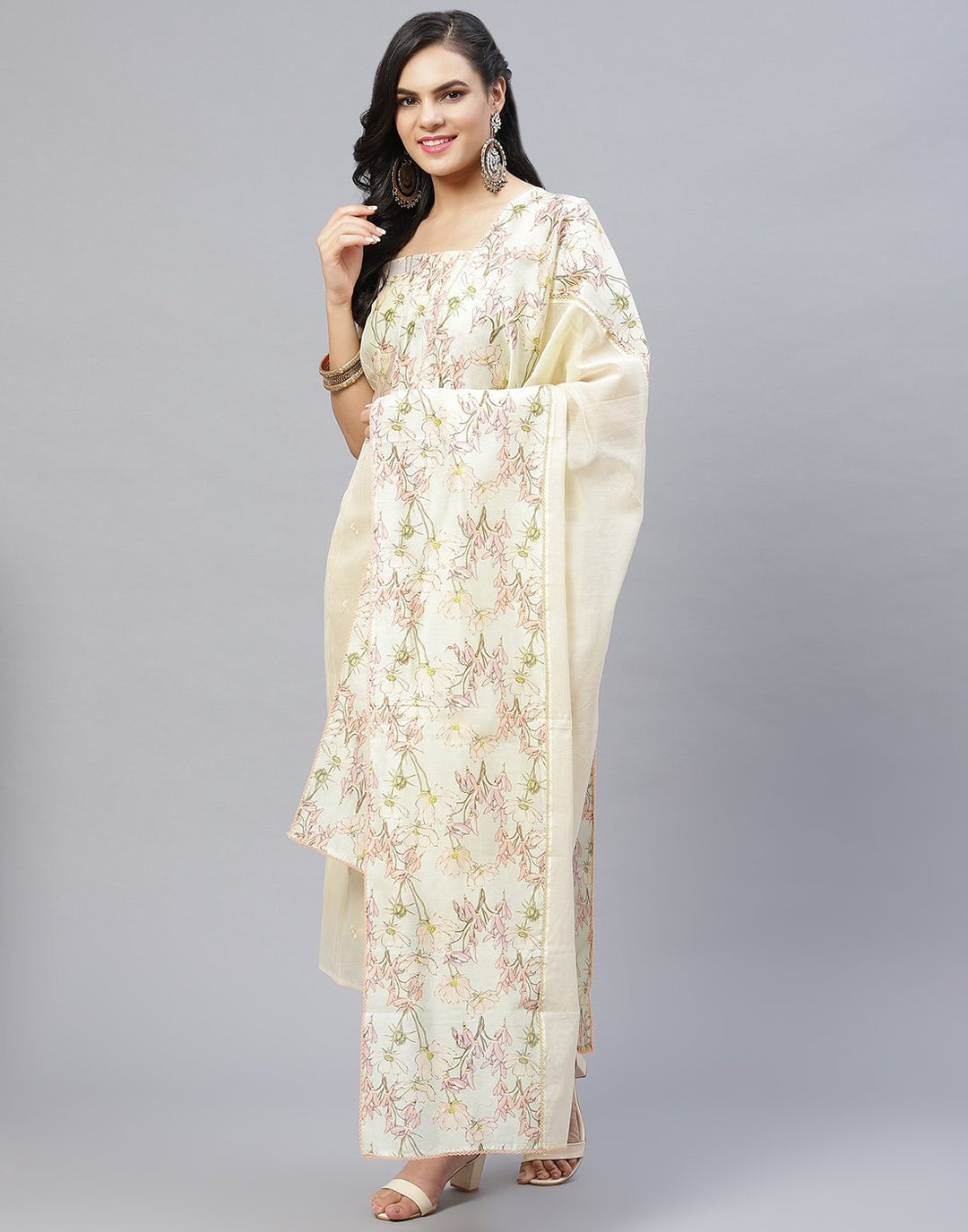 Chanderi Embroidered Suit Piece
