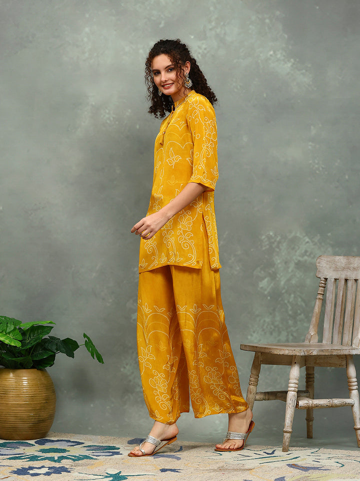 Printed Crepe Kurta With pants