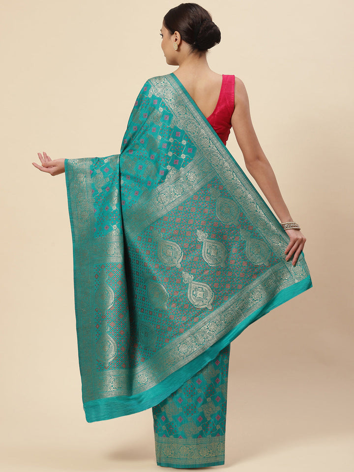 Zari Jaal Handloom Woven Saree