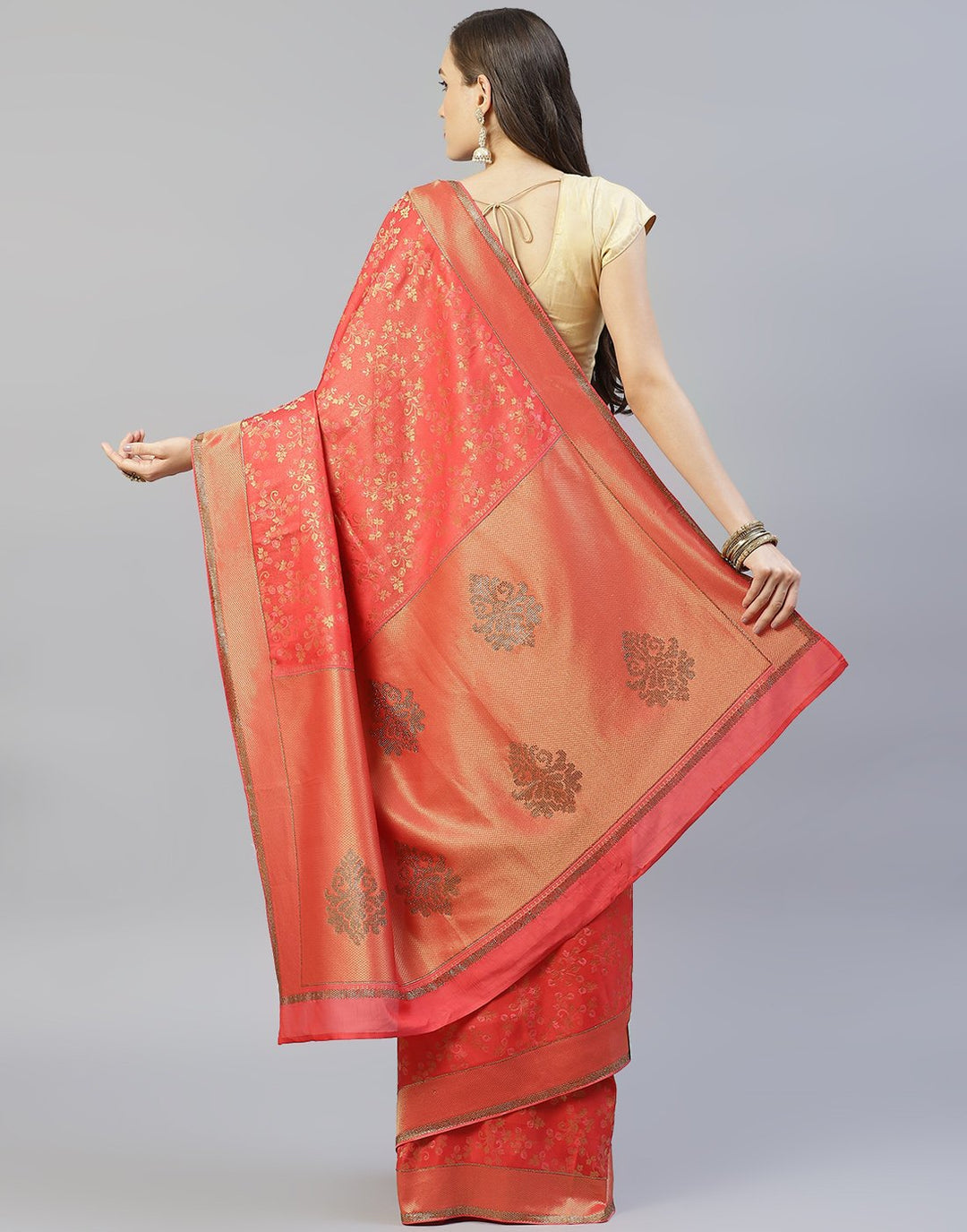 Green Banarasi Woven Saree