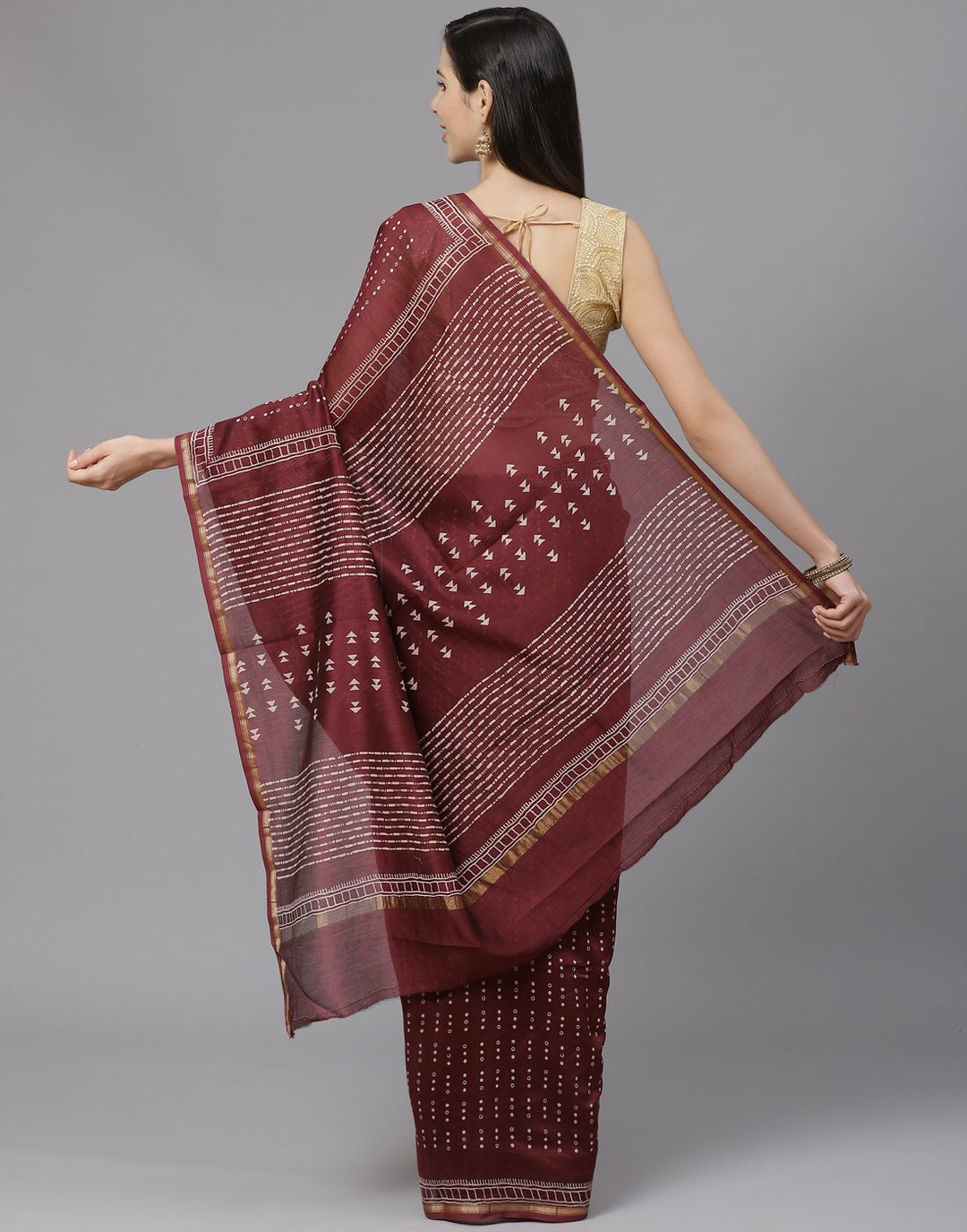 Chanderi Cotton Printed Saree