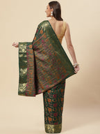 Floral Zari Jaal Handloom Woven Saree