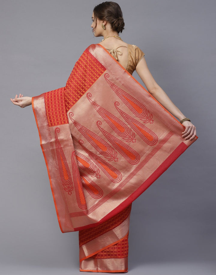 Printed Cotton Chanderi Saree