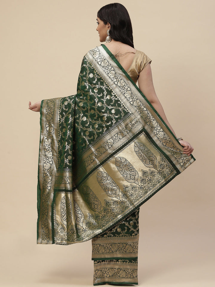 Zari Jaal Banarasi Woven Saree