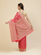 Floral Zari Jaal Georgette Woven Saree