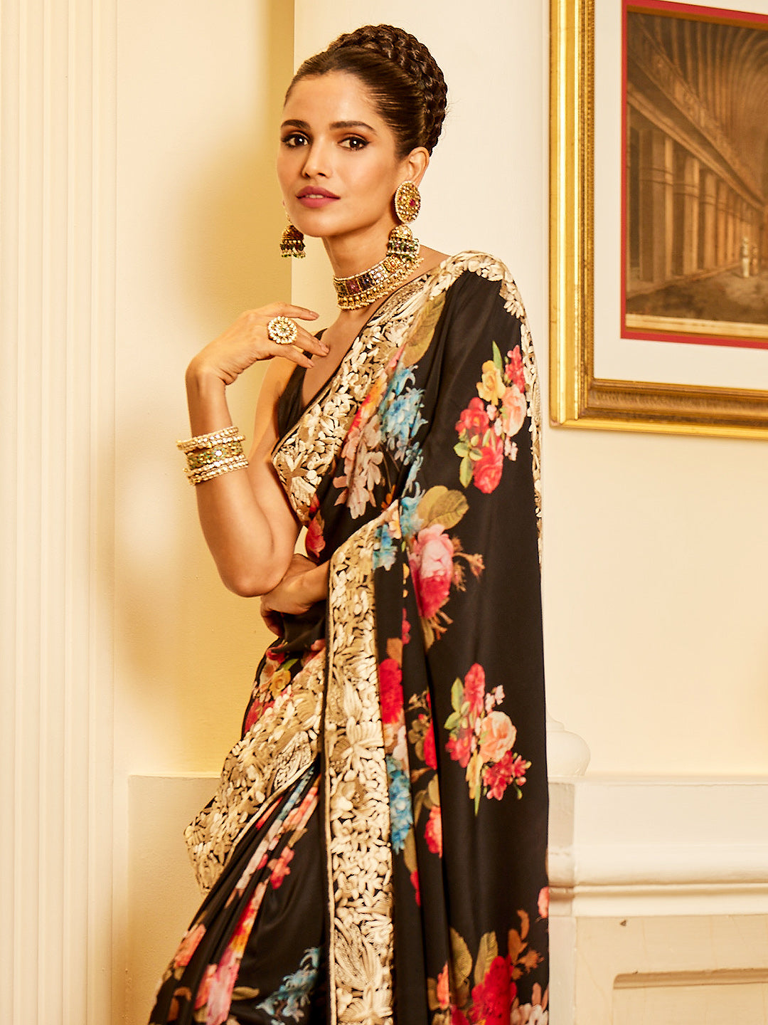 Crepe Embroidery Saree