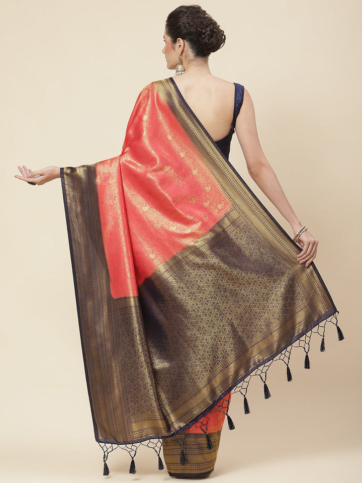 Zari Jaal Woven Handloom Saree