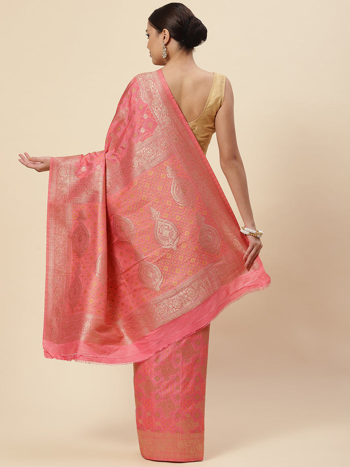 Zari Jaal Handloom Woven Saree
