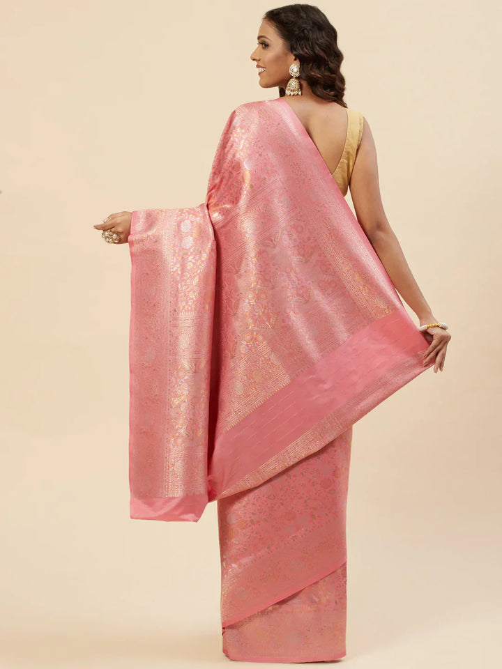 Brocade Zari Jaal Handloom Woven Saree