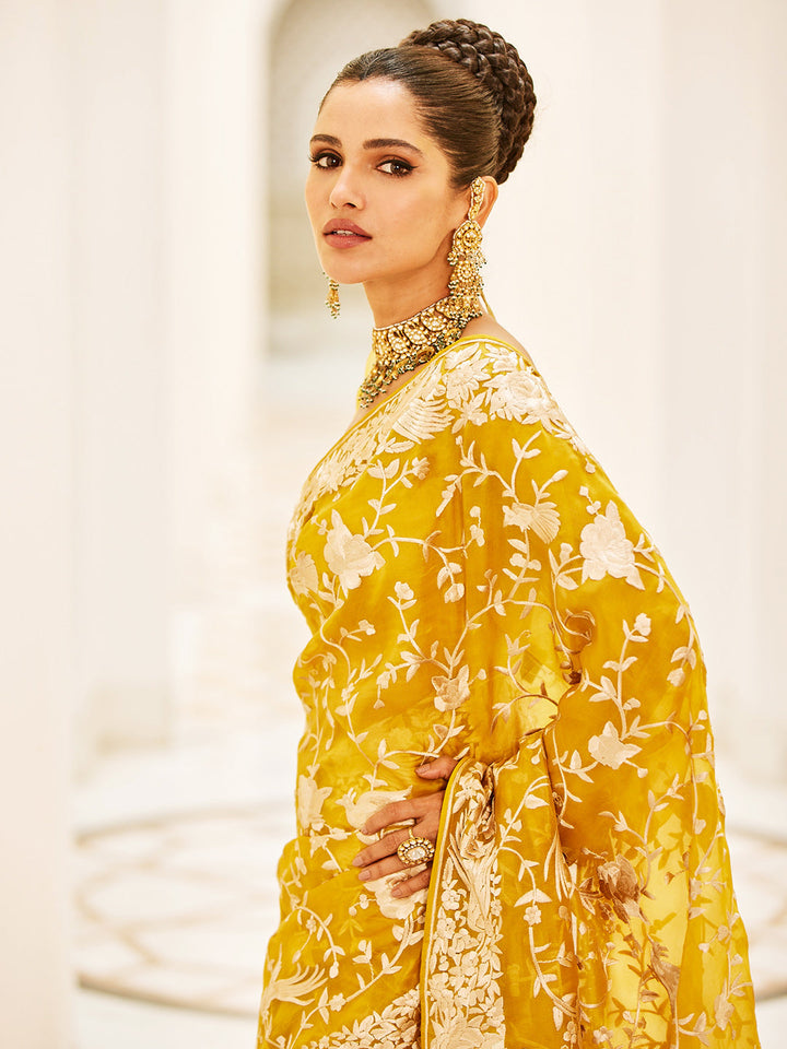 Organza Embroidery Saree