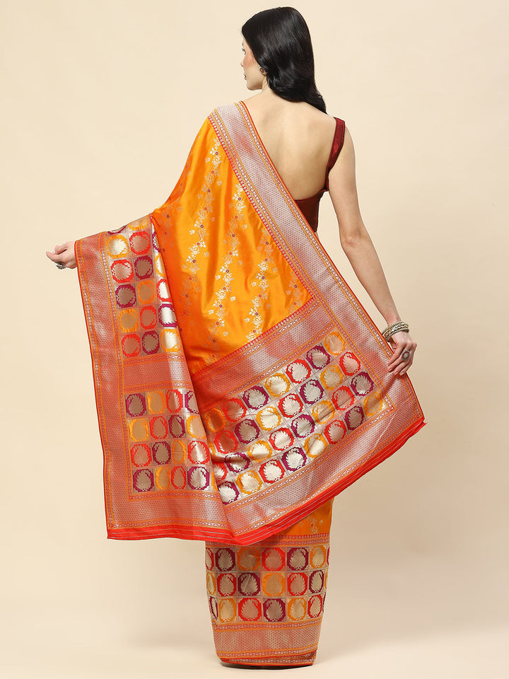Zari Jaal Woven Art Silk Banarsi Saree
