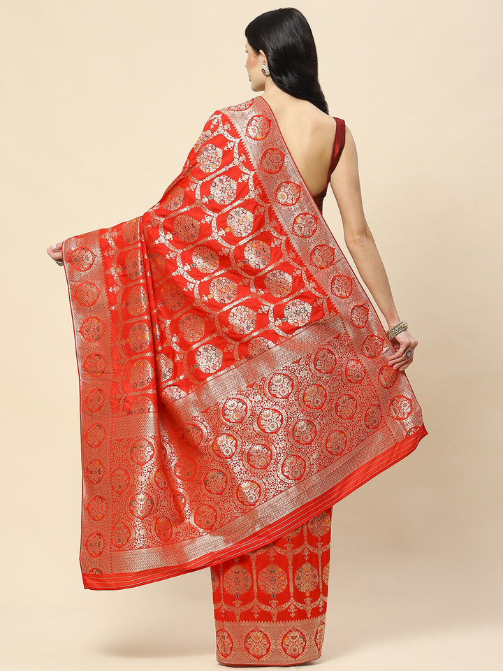 Zari Jaal Woven Art Silk Banarsi Saree