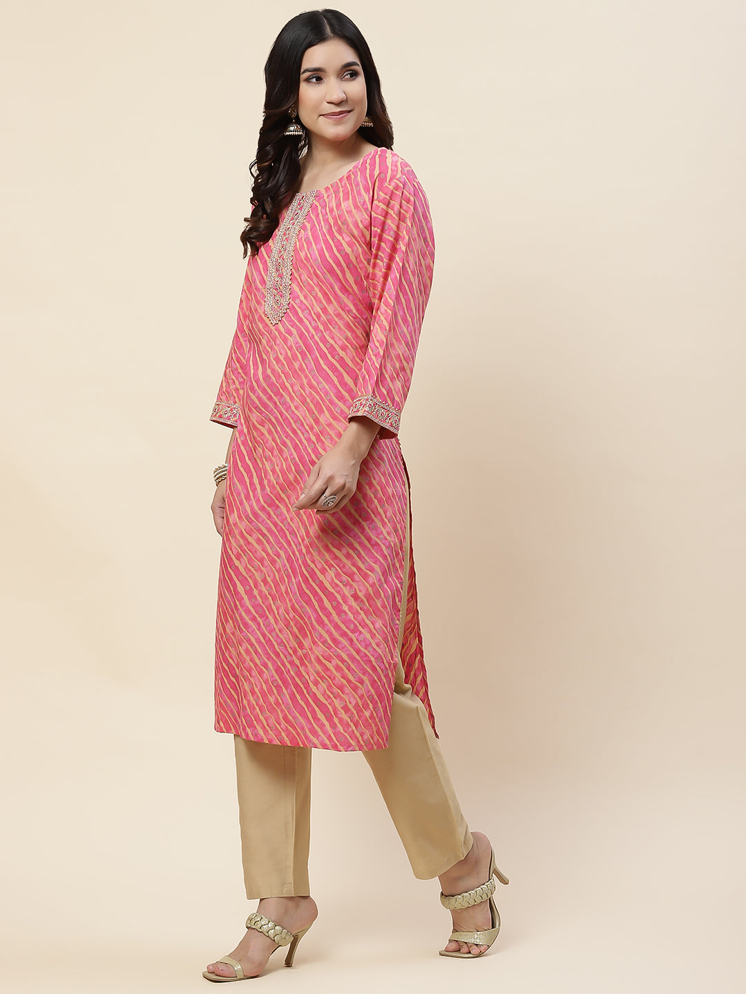 Leheriya Printed Cotton Kurta