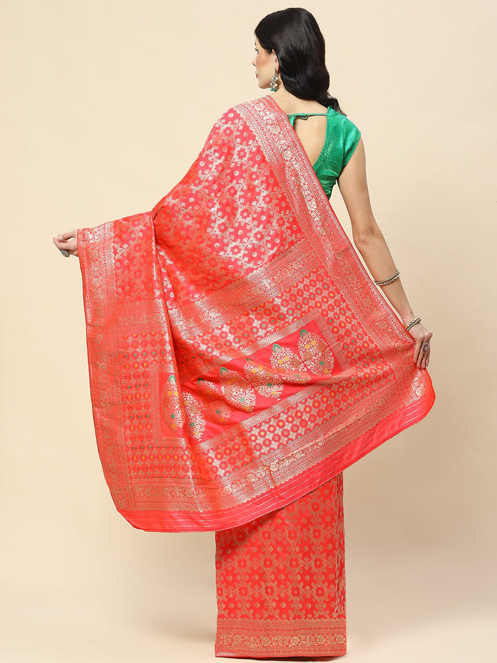 Zari Jaal Woven Art Silk Banarsi Saree