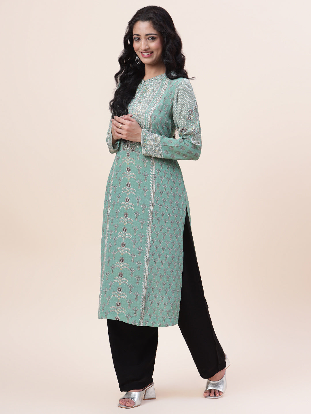 Digital Printed Crepe Kurta