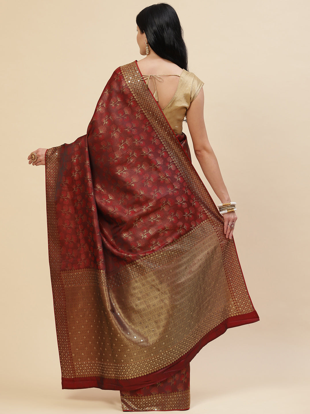Stone Embroidered Banarasi Saree