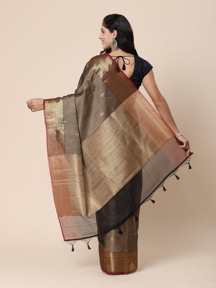 Resham Jaal Cotton Woven Saree