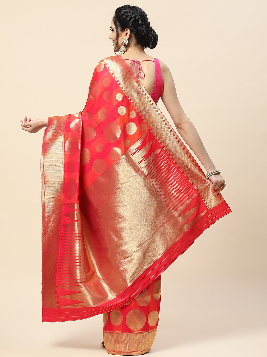 Zari Jaal Banarasi Woven Saree
