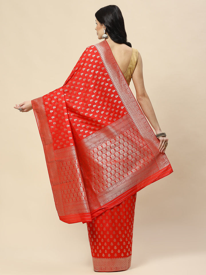 Zari Booti Woven Art Silk Banarsi Saree