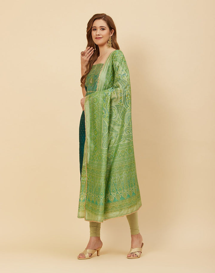 Printed Chanderi Suit Piece