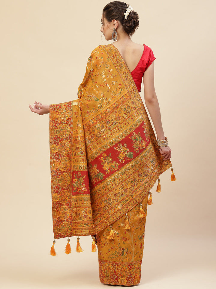 Zari Jaal Handloom Woven Saree