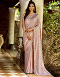 Net Saree With Sequence Work