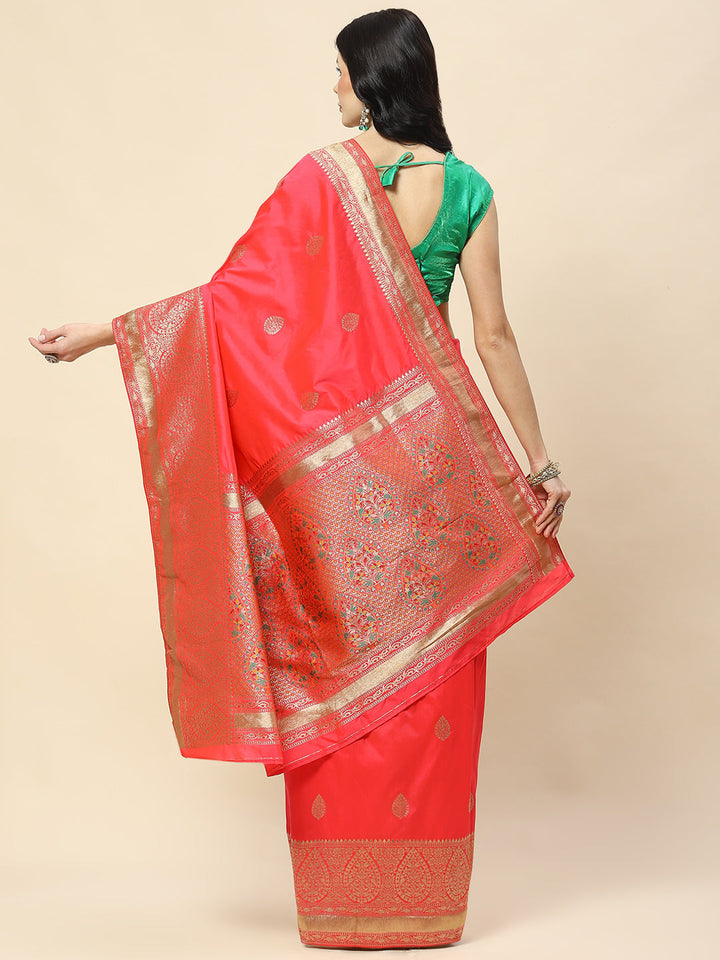 Zari Booti Woven Art Silk Banarsi Saree