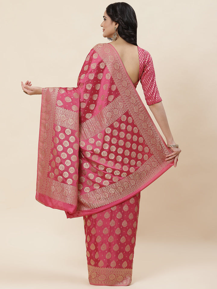 Zari Border Plain Georgette Saree