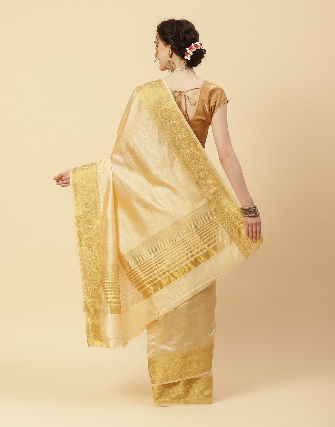 Woven Art Handloom Zari Border Saree