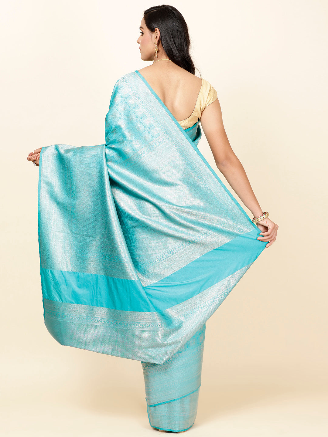Zari Jaal Woven Handloom Saree