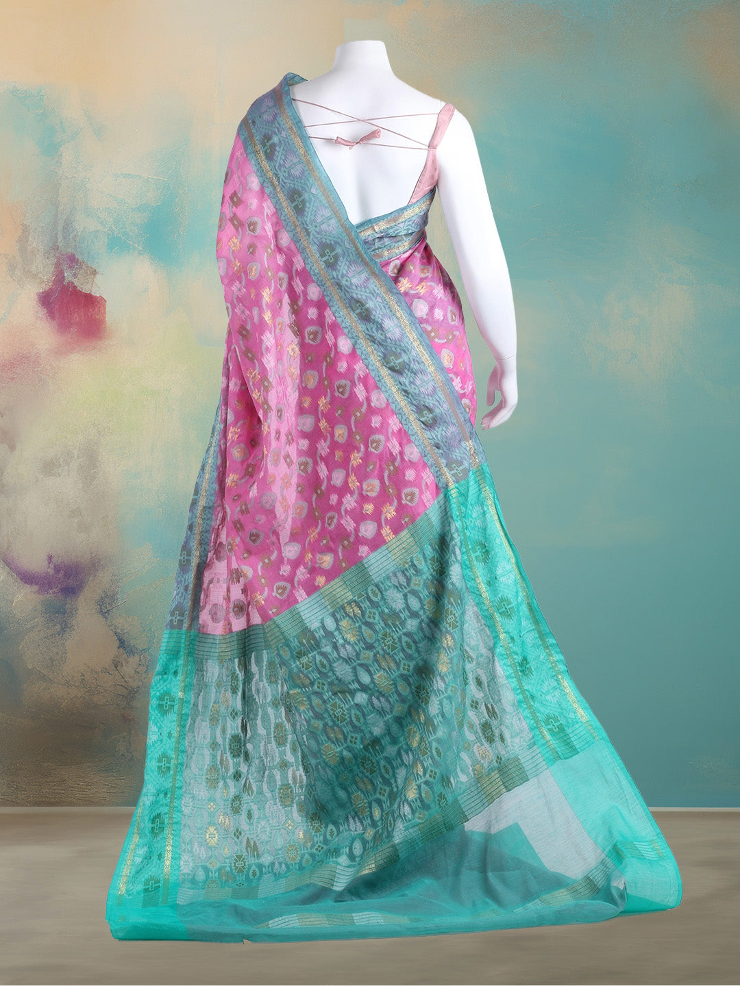 Resham Woven Design Cotton Saree