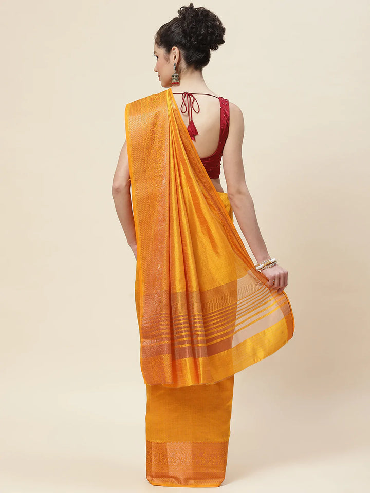 Zari Border Booti Handloom Woven Saree