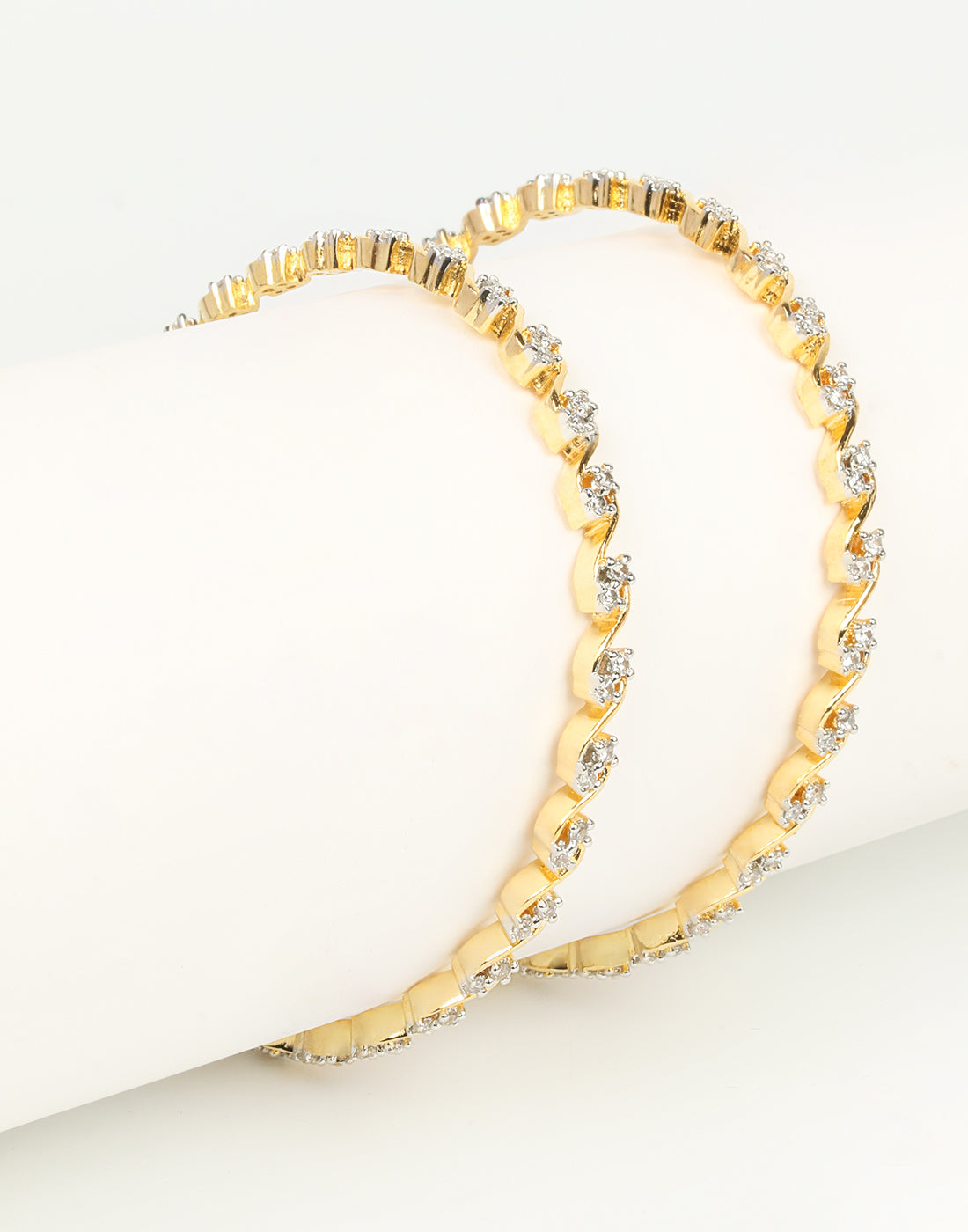 Gold And Diamond Bangles