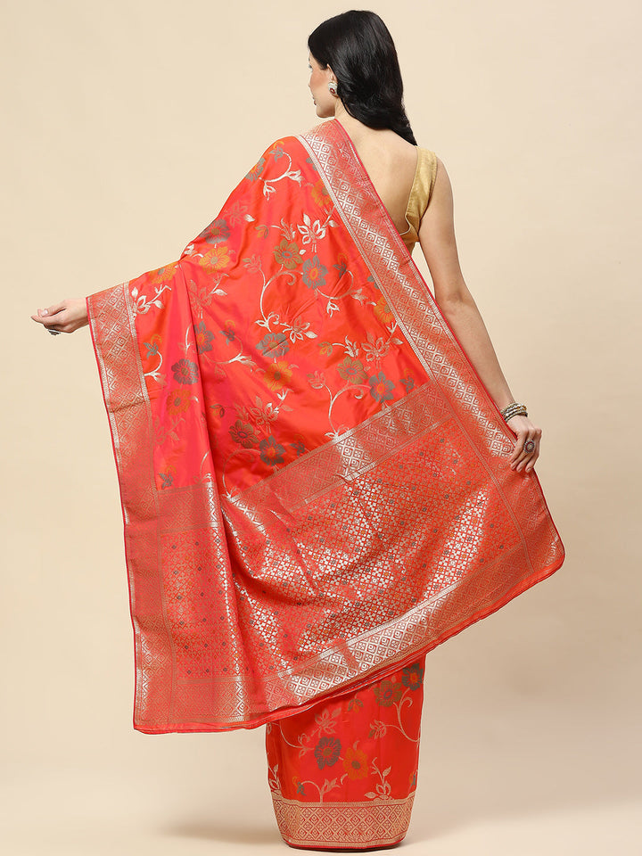 Zari Jaal Woven Art Silk Banarsi Saree