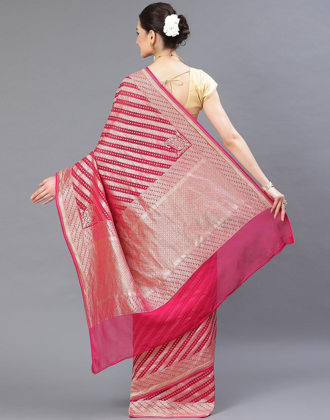 Georgette Banarasi Khaddi Saree