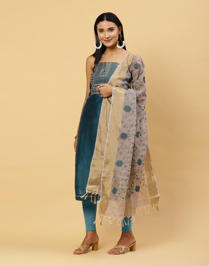 Embroidered Chanderi Suit Piece