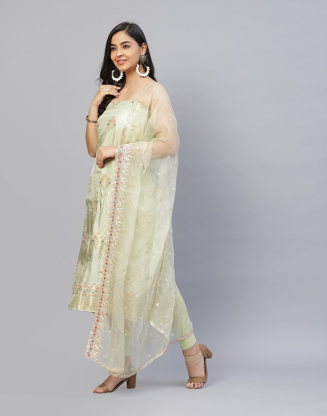 Embroidered Art Handloom Suit Piece