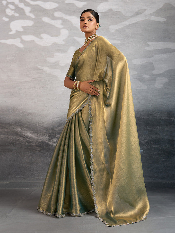 Woven Border Tissue Saree