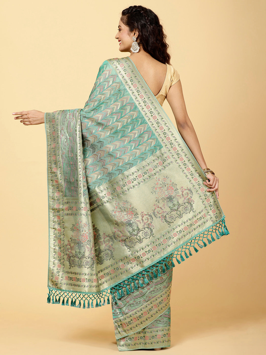 Zari Organza Woven Saree