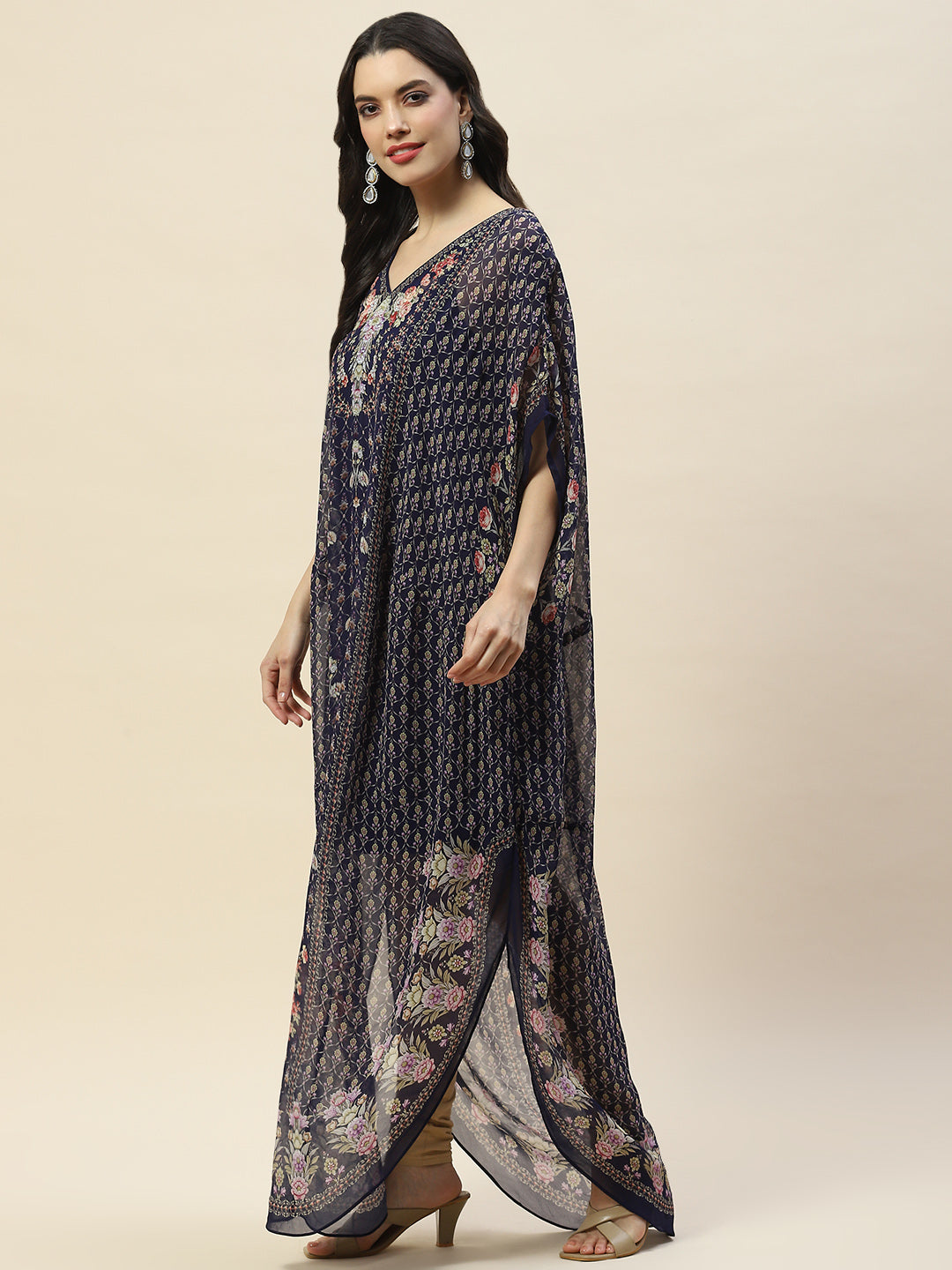 Digital Print Georgette Kaftan Kurta