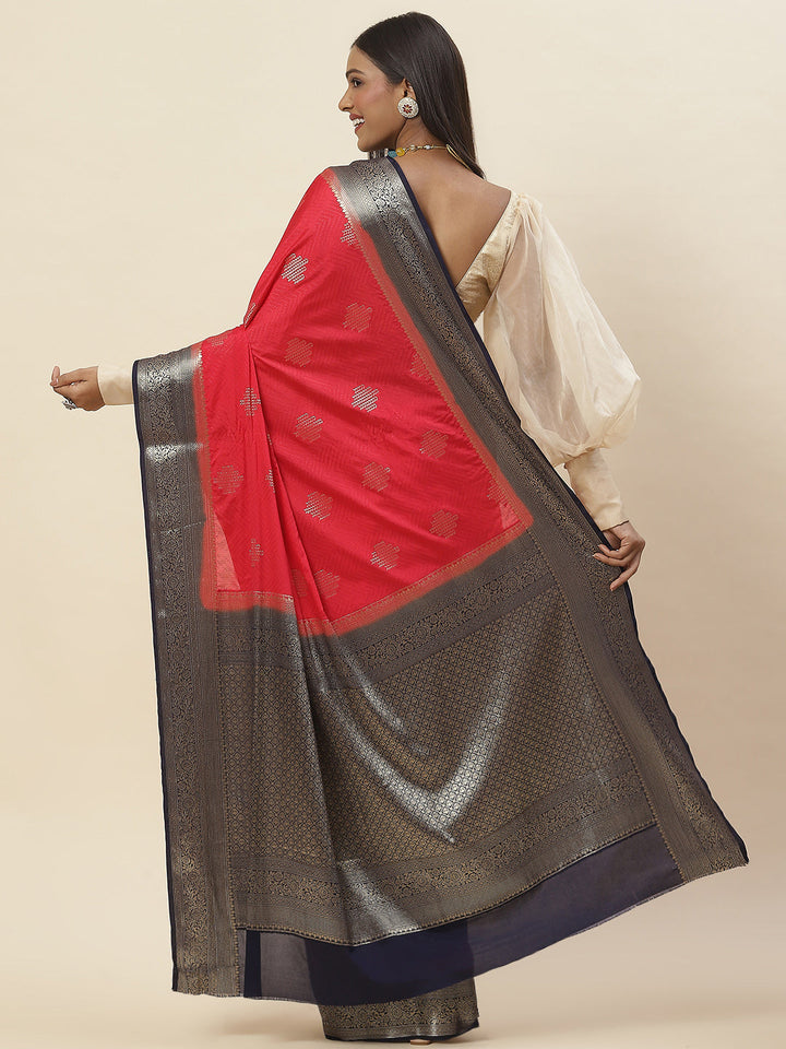 Zari Border Plain Crepe Saree