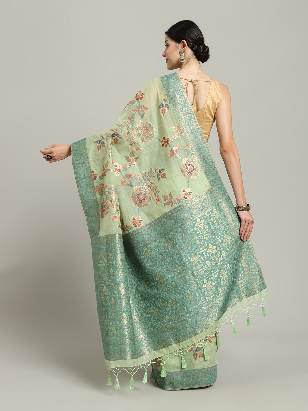 Zari Jaal Art Silk Woven Saree
