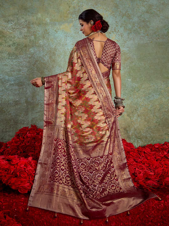 Abstract Print Georgette Saree