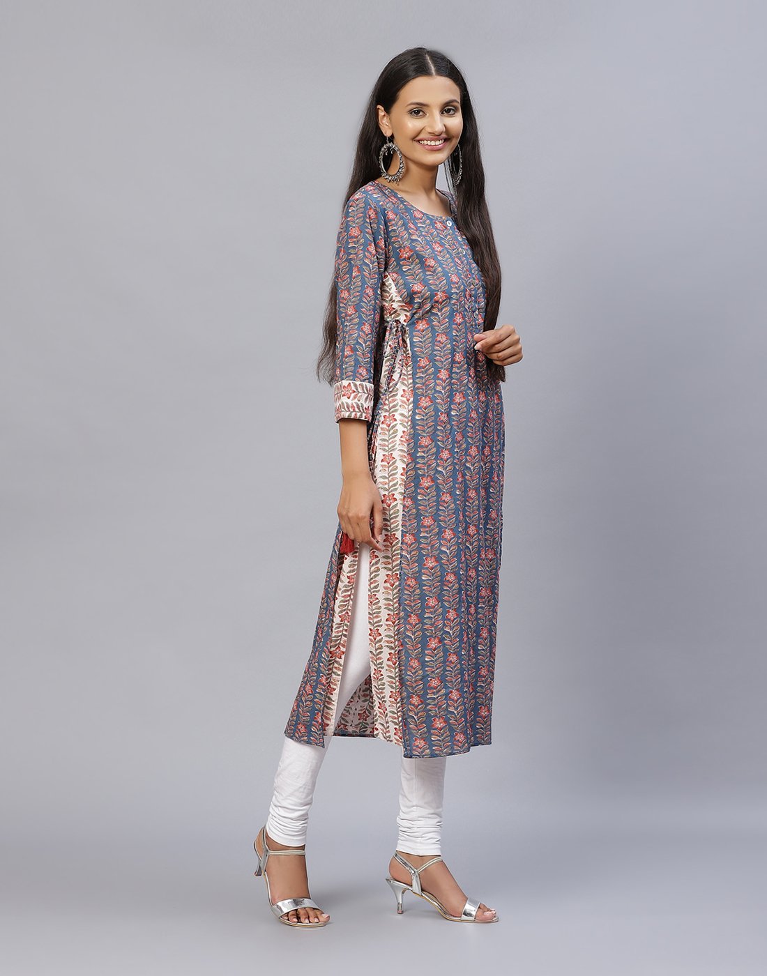 Floral Print Cotton Kurti