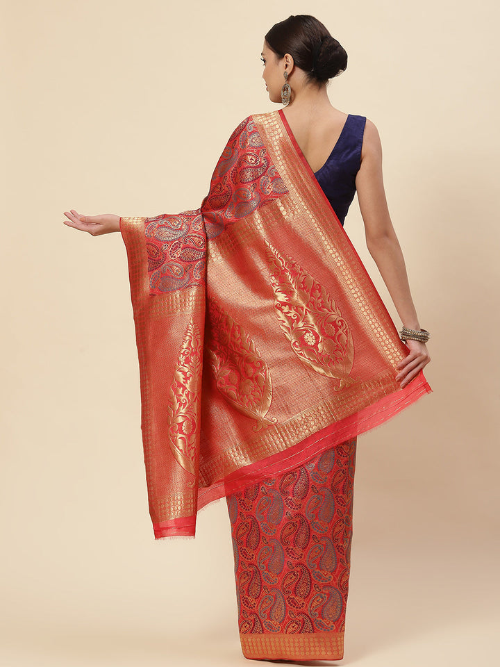 Zari Jaal Handloom Woven Saree