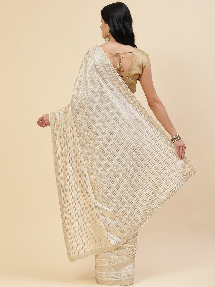 Sequin Embroidered Georgette Saree