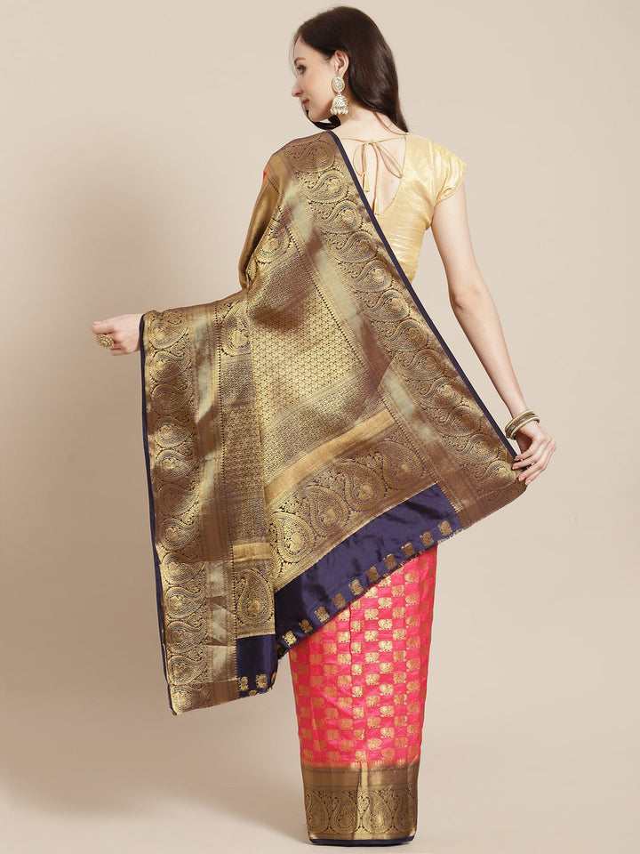 Zari Border Booti Art Handloom Woven Saree